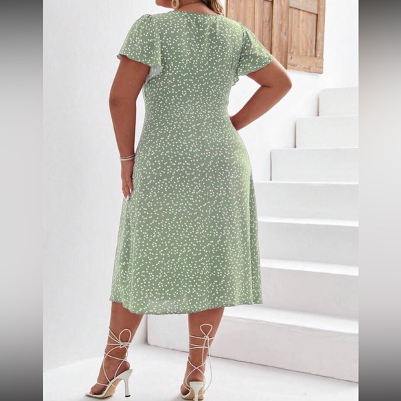 Boho floral print button through midi dress - Picture 2 of 6